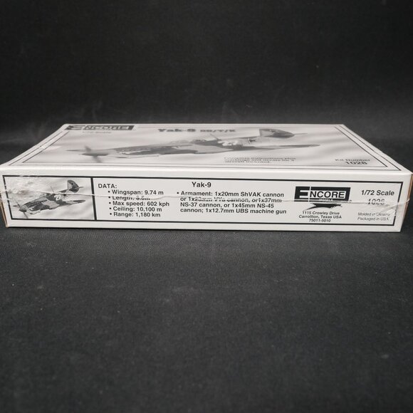 Encore Models Yak-9 DD/T/K 1/72 Scale Model Kit sealed in box #1028 NIB - Picture 2 of 4
